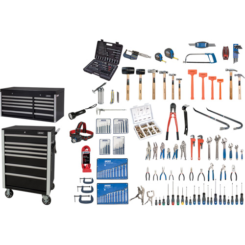 Ensemble d'outils ultime avec coffre en acier et chariot, 358 morcea Duraquip Inc
