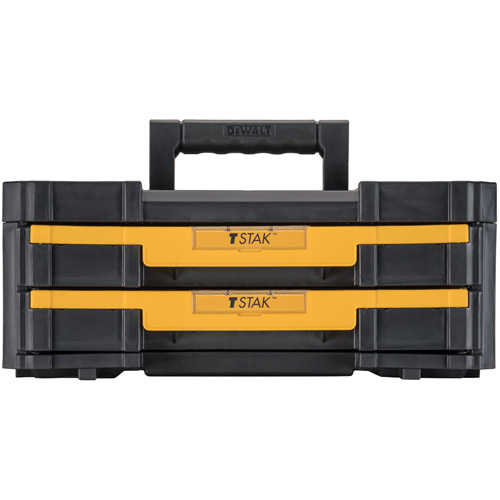 Coffre &agrave; outils avec tiroirs doubles peu profonds TSTAK IV, 16-1/4" x 12-1/4" x 6-3/8", Noir Duraquip Inc