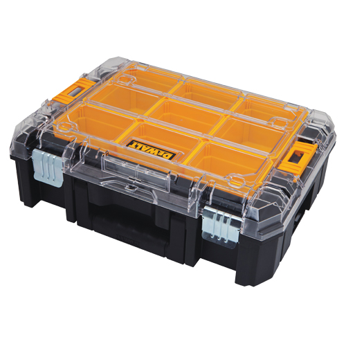 Organisateur avec couvercle transparent TSTAK V, 17-1/4" x 13" x 6", Noir Duraquip Inc