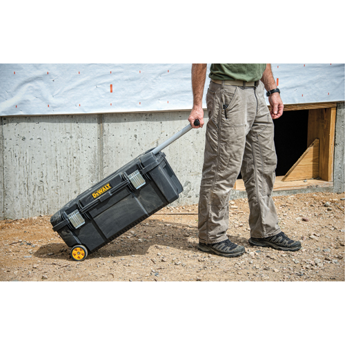 Tool Box on Wheels, 12-1/2" W x 28-1/2" D x 12" H, Black Duraquip Inc