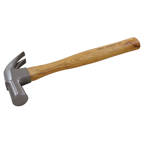 Claw Hammer, 1.25 lbs., Wood Handle, 13" L Duraquip Inc