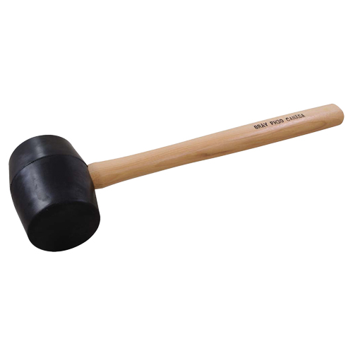Rubber Mallet, 28 oz., Wood Handle, 16-3/4" L Duraquip Inc