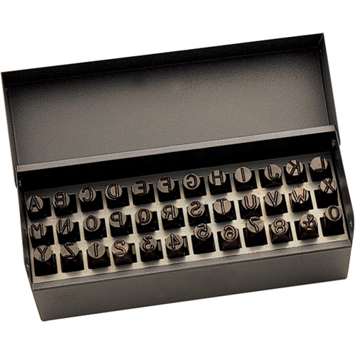 Letter & Number Hand Stamp Set, 36 Pieces Duraquip Inc