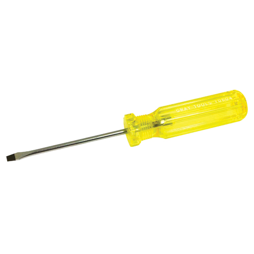 Slotted Screwdriver, 3/16", 8-1/4" L, Plastic Handle Duraquip Inc
