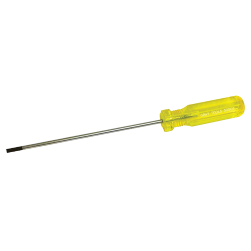 Electrician's Slotted Screwdriver, 5/32" Tip, Round, 9-1/2" L, Plastic Handle Duraquip Inc