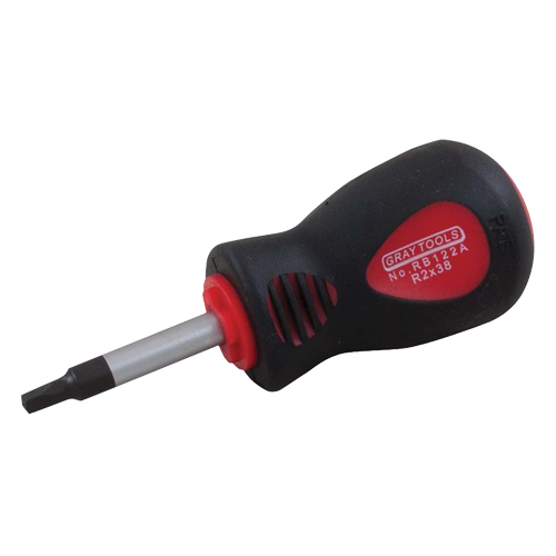Square Recess Screwdriver, #0 Tip, Round, 4" L, Cushion Grip Handle Duraquip Inc