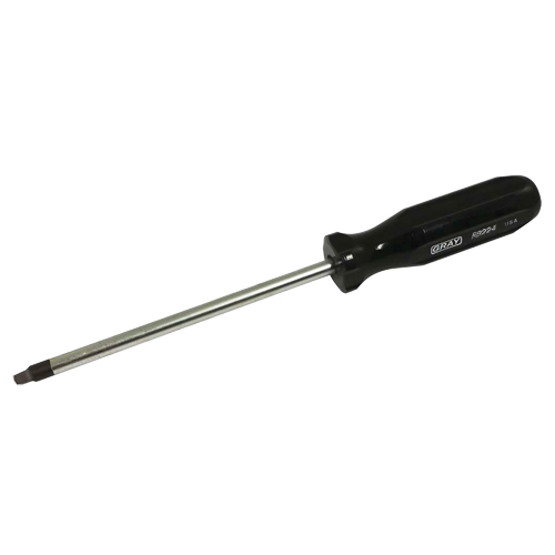 Square Screwdriver, #4 Tip, Round, 9-3/4" L, Plastic Handle Duraquip Inc