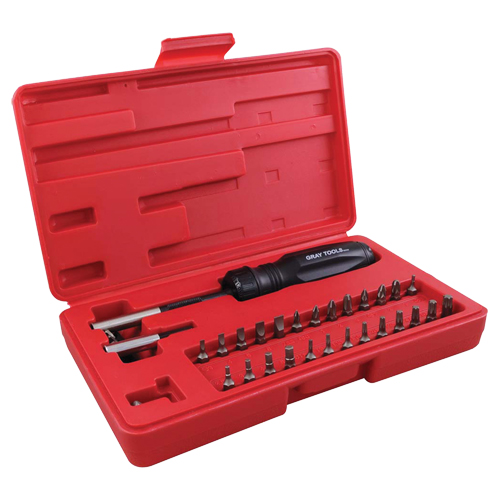 Gearless Screwdriver Set In Plastic Storage Case, 10" L Duraquip Inc