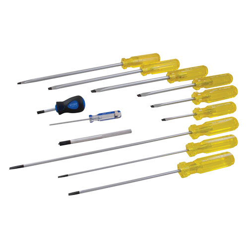 Slotted Screwdriver Set, 9 Pcs. Duraquip Inc