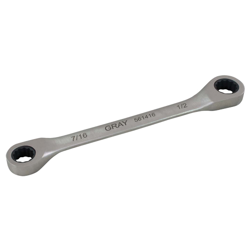 Cl&eacute; &agrave; cliquet polygonale double pour engrenage, 12 pans, 7/16" x 1/2", Fini Ordinaire Duraquip Inc