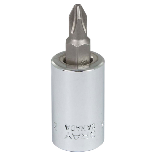 Head Socket, Phillips, #2 x 1.93" L, 3/8" Square Drive Drive Duraquip Inc