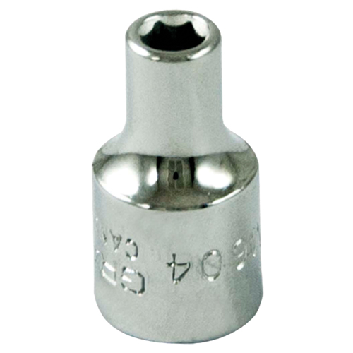 Socket, 4 mm, 1/4" Drive, 6 Points Duraquip Inc