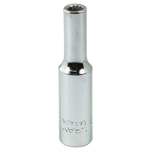 Socket, 3/16", 1/4" Drive, 12 Points Duraquip Inc