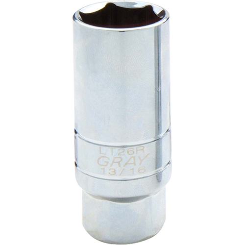 Spark Plug Socket, 3/8" Drive, 13/16" Socket, 1-1/10" L Duraquip Inc