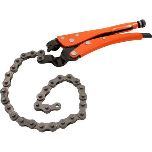 Locking Chain Clamp Pliers, 10" Length, Omnium Grip Duraquip Inc