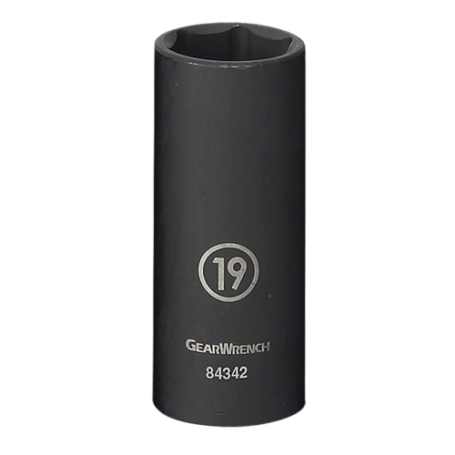 Socket, Impact, 13 mm, 3/8" Drive, 6 Points, Deep Duraquip Inc