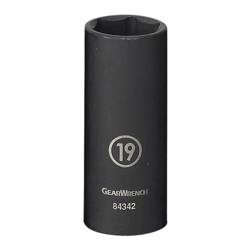 Socket, Impact, 17 mm, 3/8" Drive, 6 Points, Deep Duraquip Inc
