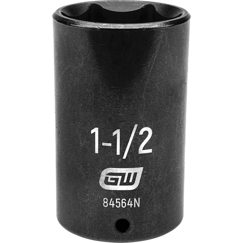 Socket, Impact, 1-1/2", 1/2" Drive, 6 Points, Deep Duraquip Inc