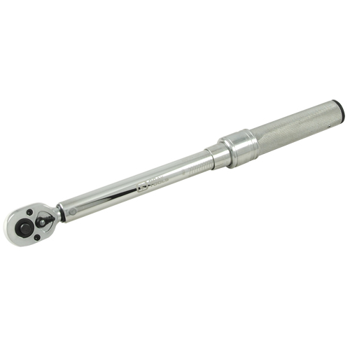 Micrometer Torque Wrench, Click, 3/8" Square Drive, 30 - 250 in-lbs. Duraquip Inc