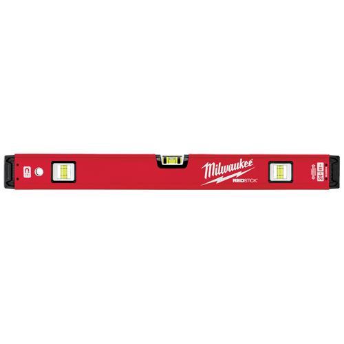 Redstick Level, Box, 2' L, Steel, 3, Magnetic Duraquip Inc