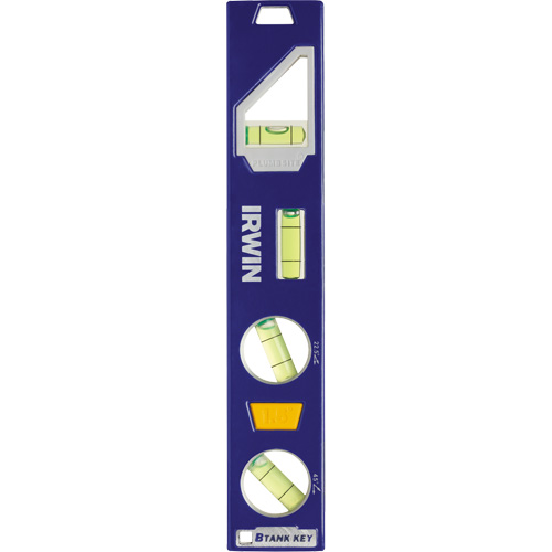 250 Series Heavy-Duty Torpedo Level, 9" L, Aluminum, 4 Vials, Magnetic Duraquip Inc