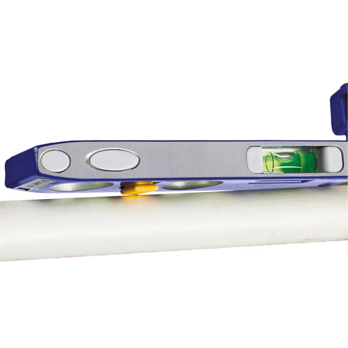 250 Series Heavy-Duty Torpedo Level, 9" L, Aluminum, 4 Vials, Magnetic Duraquip Inc