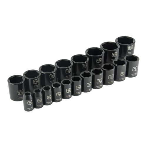 Jeu de douilles SAE, 19 Mcx, Chocs, Prise de 1/2" Duraquip Inc