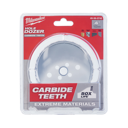 Scie &agrave; bouteur au carbure, 4", Profondeur de la coupe 1-31/50", Carbure Duraquip Inc