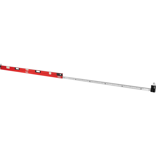 Niveau extensible RedStick, Poutre en I, 12' lo, Aluminium, 3, Magn&eacute;tique Duraquip Inc