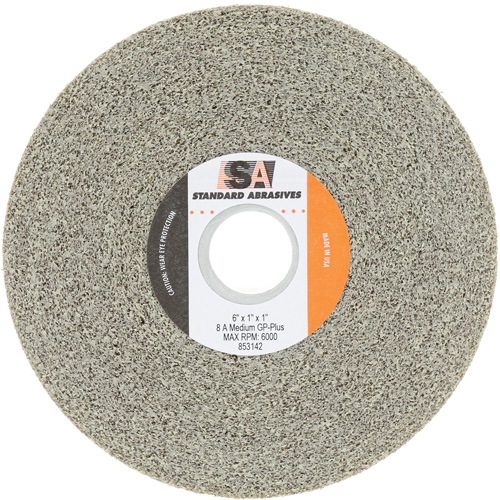 Meule &agrave; usage g&eacute;n&eacute;ral Standard Abrasives, 6" dia., Grain Moyen, Oxyde d'aluminium Duraquip Inc