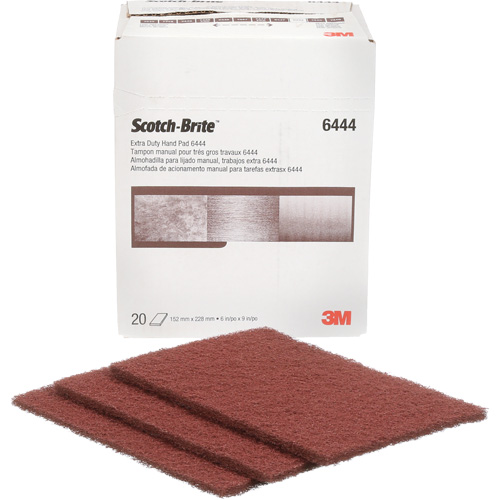 Scotch-Brite Extra-Duty Hand Pad, Aluminum Oxide, 9" x 6", Fine Grit Duraquip Inc