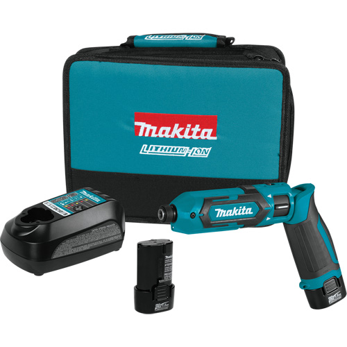 Impact Driver Kit, 1/4", 220 in-lbs Max. Torque, 7.2 V, Lithium-Ion Duraquip Inc
