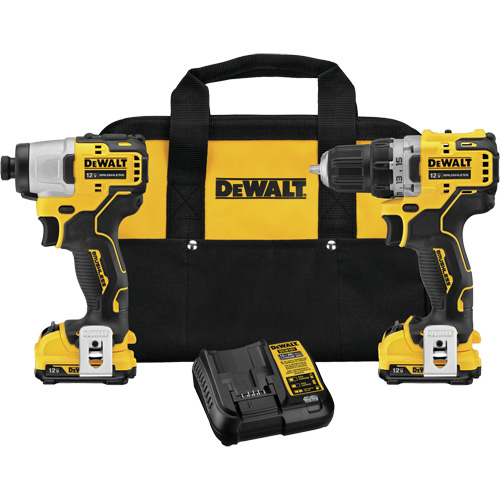 Xtreme Brushless Drill & Impact Driver Kit, Lithium-Ion, 12 V Duraquip Inc