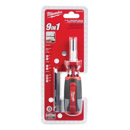 Tournevis &agrave; embouts multiples 9 en 1, 9" lo, Prise Coussin&eacute;e Duraquip Inc