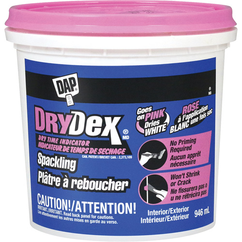 DryDex&reg; Spackling, 946 ml, Plastic Container Duraquip Inc
