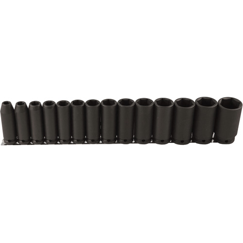 Jeu de douilles longues, 14 Mcx, Chocs, Prise de 1/2", Profond Duraquip Inc