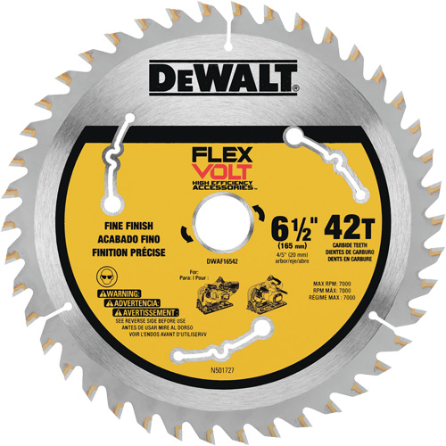 Lame TrackSaw FlexVolt, 6-1/2", 42 dents, Pour Bois Duraquip Inc