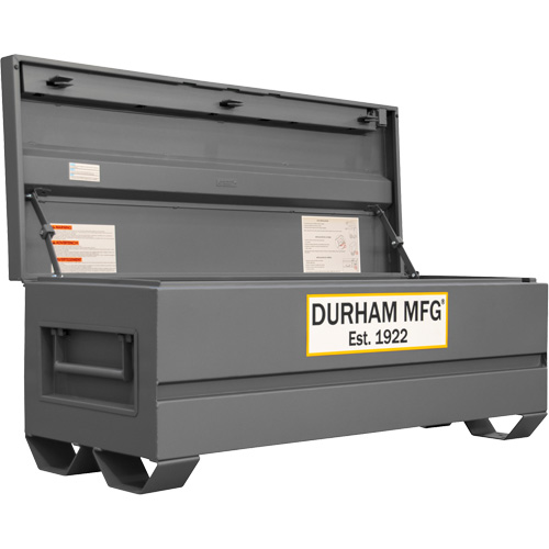 Jobsite Storage Box, 60" x 24" x 22-3/4", Steel, Grey Duraquip Inc