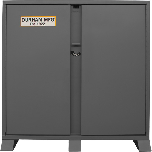 Jobsite Storage Shelving Cabinet, Steel, 47.5 Cubic Feet, Grey Duraquip Inc