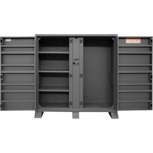 Jobsite Storage Shelving Cabinet, Steel, 47.5 Cubic Feet, Grey Duraquip Inc