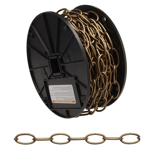 Chaîne d&eacute;corative, Acier au carbone, #10 x 60' (18,3 m) l, Charge d'utilisation 35 lb (0,0175 tonne) Duraquip Inc