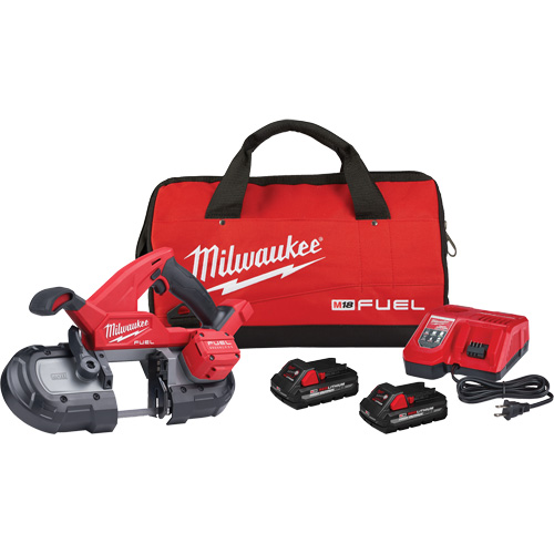 M18 Fuel Compact Band Saw Kit, 18 V, 3-1/4" Capacity Duraquip Inc