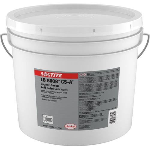 LB 8008 C5-A Copper Anti-Seize Lubricant, 25 lbs., Pail, 1800°F (982°C) Max Temp. Duraquip Inc