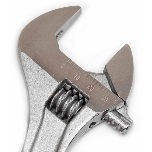 Cl&eacute; &agrave; molette — en boîte, 10" lo, la max. 1-5/16"/34 mm, Chrome Duraquip Inc