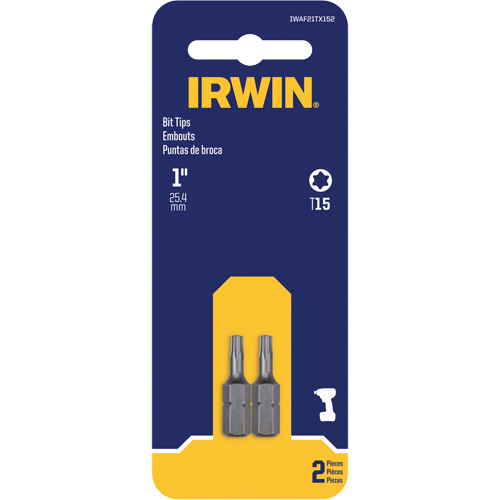 Insert Bits, Torx, T-15, 1/4" Drive Duraquip Inc