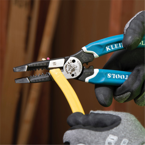 Klein-Kurve&reg; Heavy-Duty Wire Stripper, Cutter & Crimper Multi-Tool, 8-1/4" L, 8 - 20 AWG Duraquip Inc