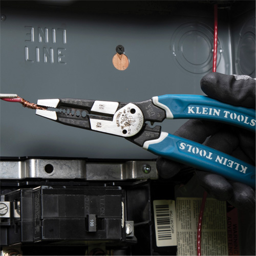 Klein-Kurve&reg; Heavy-Duty Wire Stripper, Cutter & Crimper Multi-Tool, 8-1/4" L, 8 - 20 AWG Duraquip Inc