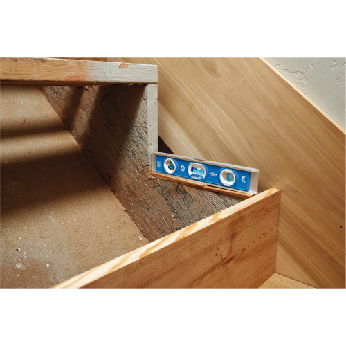 Niveau torpille, 10" lo, Aluminium, 1 fioles, Magn&eacute;tique Duraquip Inc