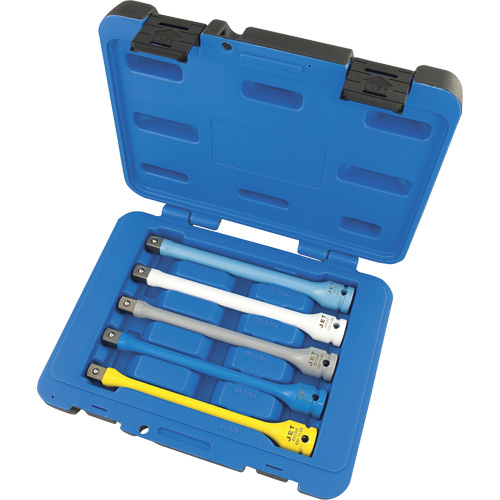 JTLE-5S Torque Limiting Impact Extension Set, 1/2" Drive, 65 ft-lbs./80 ft-lbs./100 ft-lbs./120 ft-lbs./140 ft-lbs. Torque, Multiple Duraquip Inc