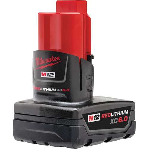 M12 Redlithium XC6.0 Battery, Lithium-Ion, 12 V, 6 Ah Duraquip Inc